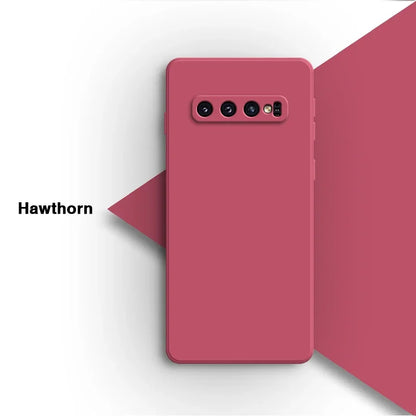 Matte Original Phone Case for Samsung Galaxy S10 Plus S10E S10+ S10Plus High Qualtiy Soft Candy Color Liquid Silicone Back Cover