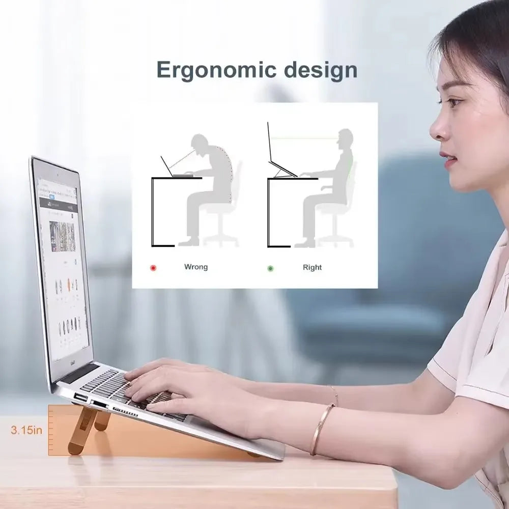 Eary Portable Laptop Stand For MacBook Foldable Tablet Holder Notebook Riser for Desk Support Air Pro Stand Ventilated Cooling