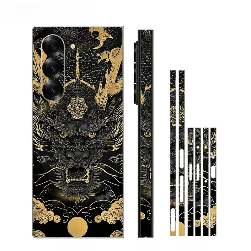 Creative Decal Skin for Samsung Galaxy Z Fold6 5 4 3 7Back Screen Protector Hinge Film Cover Fold5 3M Wrap Matte Sticker