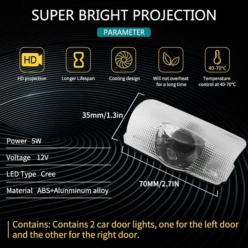 Auto Accessories For Toyota Crown JZS171 JZS171W JZX175 JZX171 GRS180 GRS200 GRS181 GRS182 car led Door Welcome Lights Logo Lamp