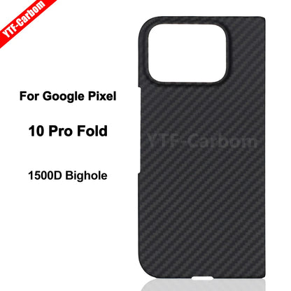 YTF-Carbon New Style for Google Pixel 9/10 Pro Fold Kevlar Carbon Fiber Hinge Protection Cover Ultrathin 11 Pro Fold Phone Case