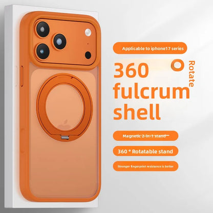 Luxury 360 Rotating Magnetic Phone Case for iPhone 17 Pro Max 16 Plus 15 14 13 12 11 Shockproof Slim Fit for Magsafe Stand Cover