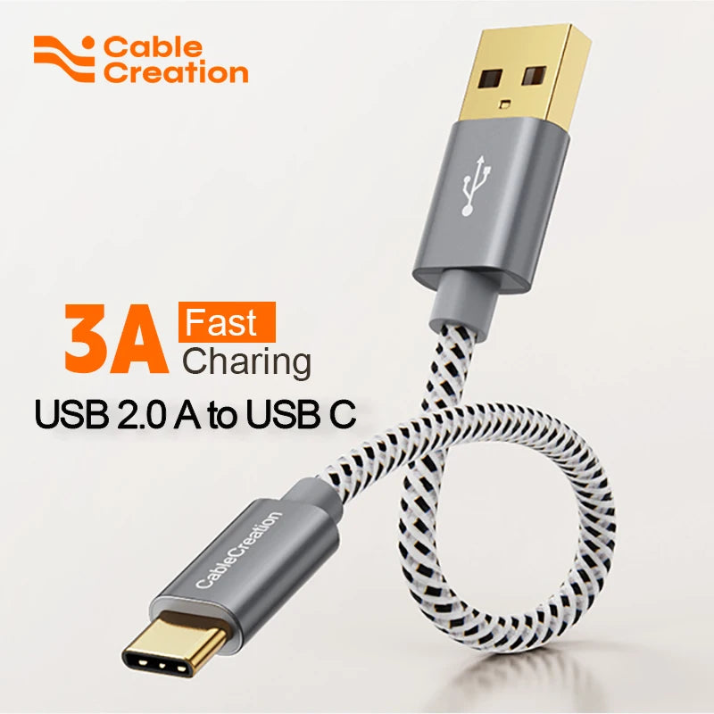 CableCreation USB Type C Cable, USB 2.0 A to C Cable Fast Charging Cable 3A 480Mbps Data, USB to USB C Cable Cord