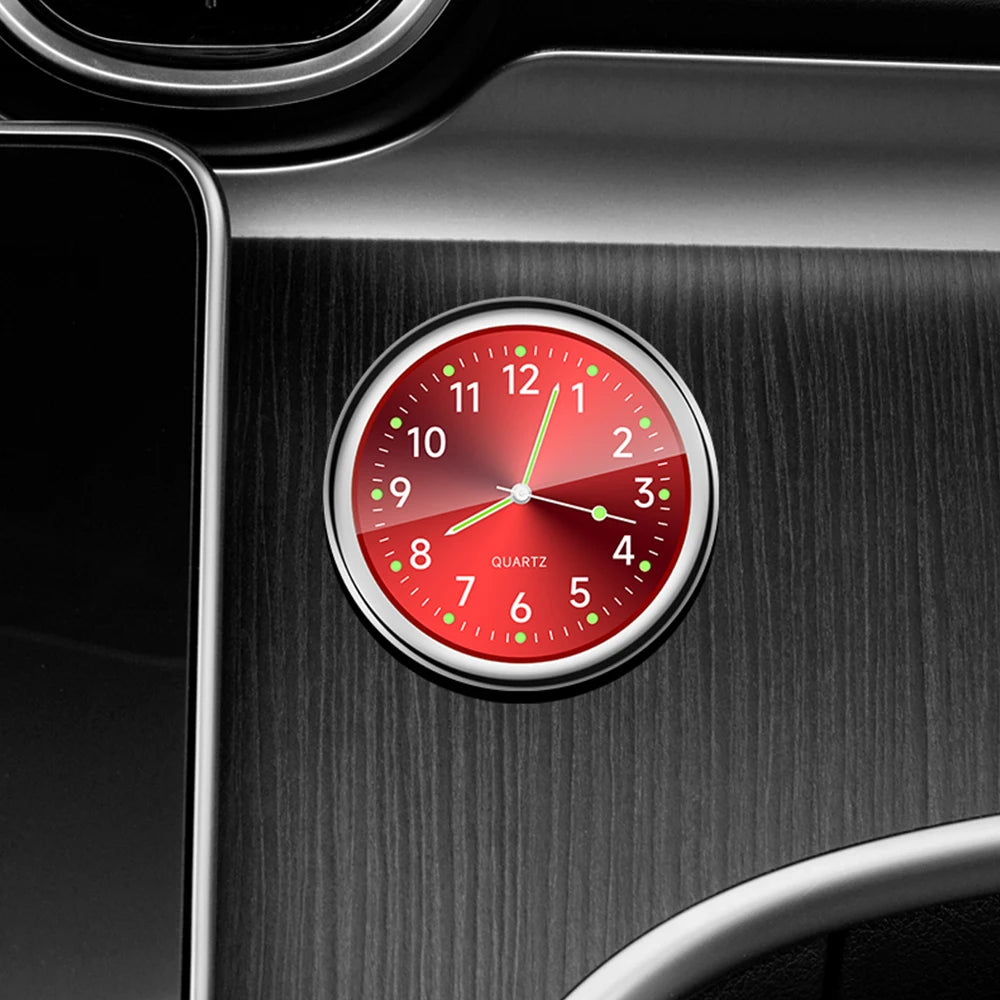 Car Clock Luminous Automobiles Internal Stick-On Mini Digital Watch Mechanics Quartz Clocks Auto Ornament Car Accessories