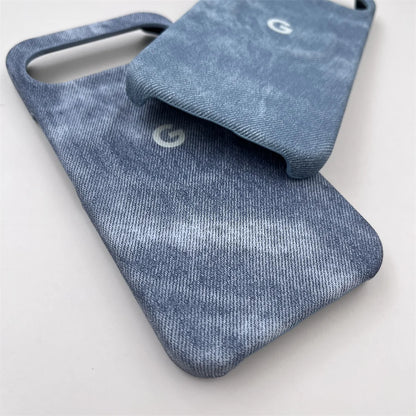 Fashion Denim Magnetic Wireless Charge Case For Google Pixel 10 9 Pro XL 7 8 9 10 Pro 7A 8A Simple Shockproof Protective Cover