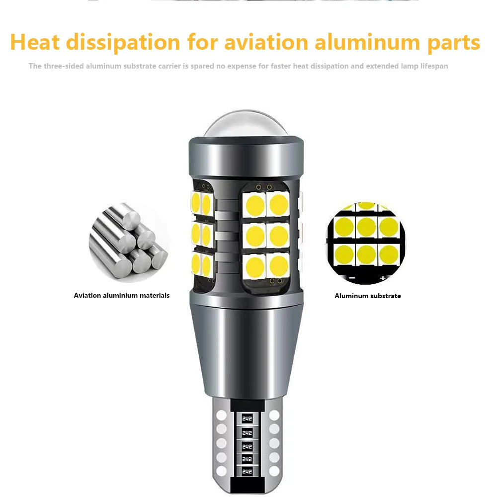 2PCS Canbus T15 921 W16W LED Bulb Car Backup Reverse Lights for Hyundai Tucson 2017 Creta Kona IX35 Solaris Accent I30 Elantra