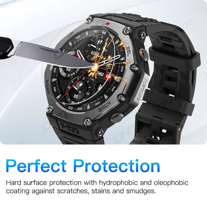 9H Hardness Tempered Glass for Amazfit T-Rex 3 Screen Protector Tempered Glass Anti-scratch Film for Amazfit TRex 3 Accessories