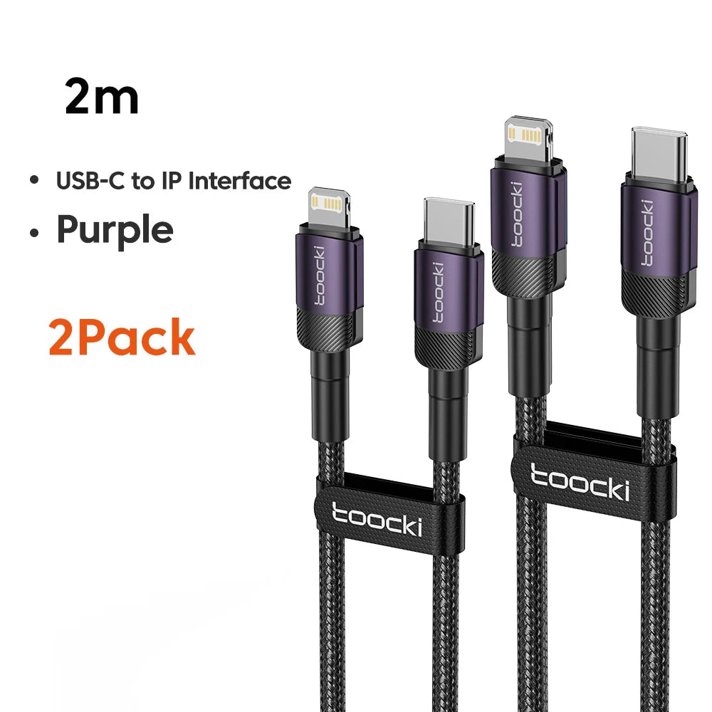 Toocki PD 20W USB C To Lightnin Cable For iPhone 15 14 13 12 11 Pro XS 8 Type C To Lightning Cable Data Wire Fast Charging Cable