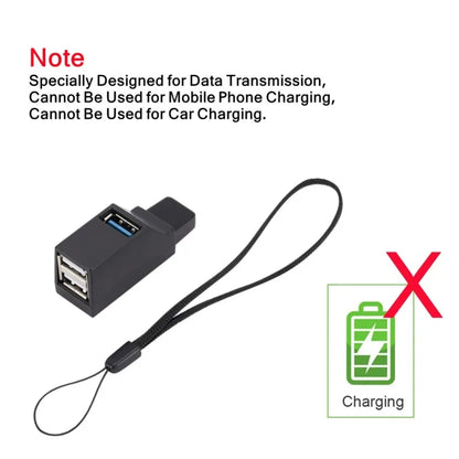 Grwibeou Mini 3 Ports USB 3.0 HUB Extender Splitter USB Hub 3.0 2.0 Adapter High Speed For PC Laptop Mac Computer Accessories