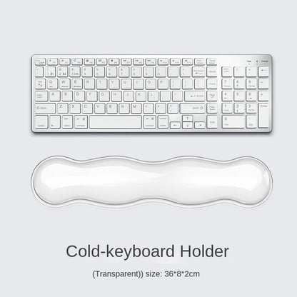 Silicone Keyboard Mouse Wrist Rest Support Ergonomic Wave Hand Pad Cushion Comfortable Soft For Gaming Office PC Computer Laptop