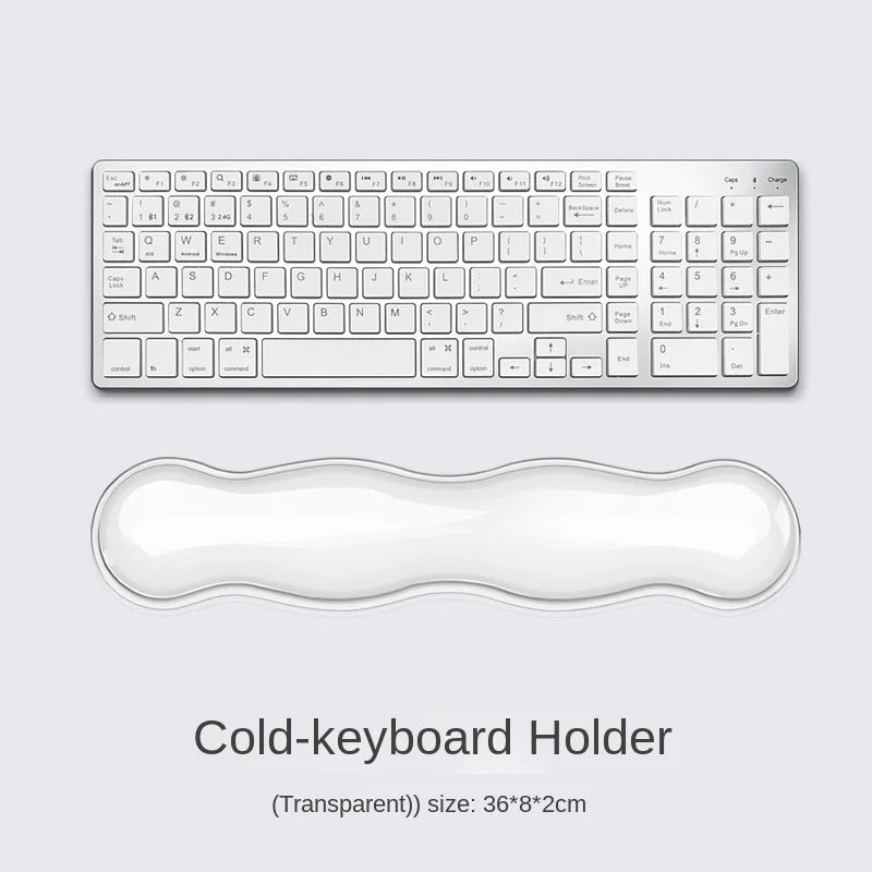 Silicone Keyboard Mouse Wrist Rest Support Ergonomic Wave Hand Pad Cushion Comfortable Soft For Gaming Office PC Computer Laptop