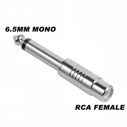 5Pcs 6.5/6.35mm Mono Stereo Audio Adapter TS Interconnect 1/8" 1/4" Male Plug to RCA Female Jack Connector Converter Speaker