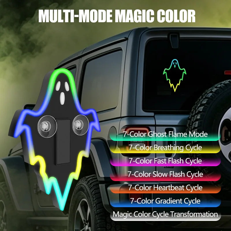 New Car Solar Nighttime Decoration Light Car Halloween Devil's Eye LED Atmosphere Light Universal Fun Lighting