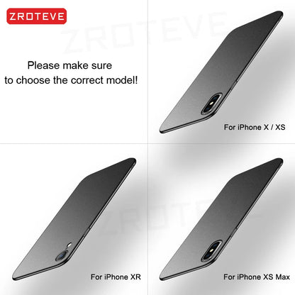 For iPhoneX Case ZROTEVE Luxury Ultra Thin Frosted Hard PC Cover For Apple iphone XR X S XS Max iPhonex 10 iPhone10 Phone Cases