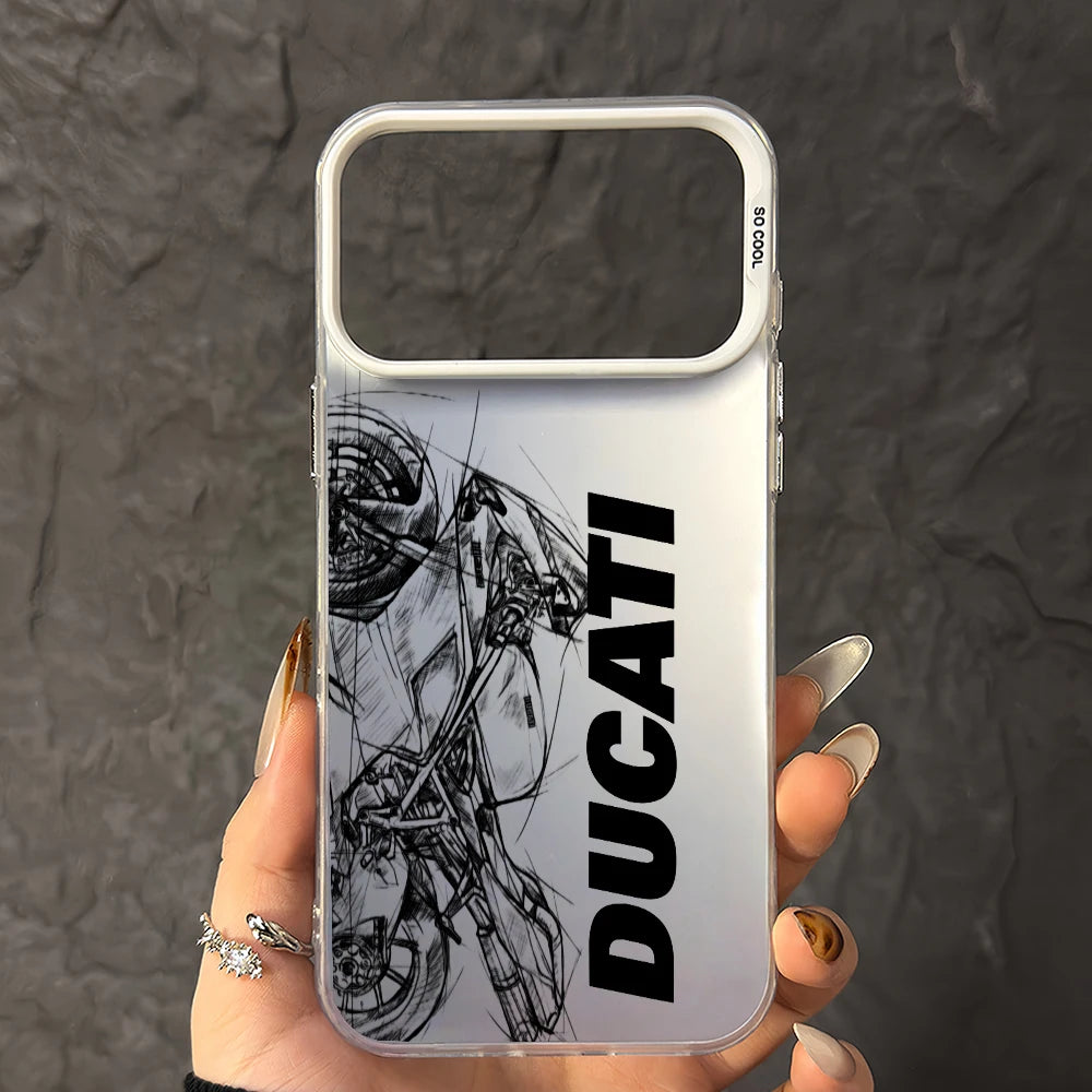 Fashion Racing For Samsung Galaxy S23 S24 S25 5G S26 Ultra Plus Fe Laser Cover D-DucatiS-S Cool IMD Case