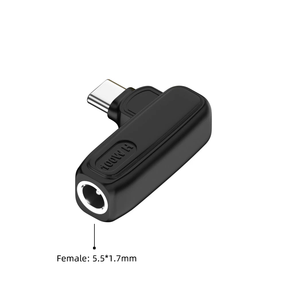 65W 100W DC Universal Laptop Charger to USB C Type C PD Trigger Power Adapter Connector Converter for MacBook Xiaomi Samsung