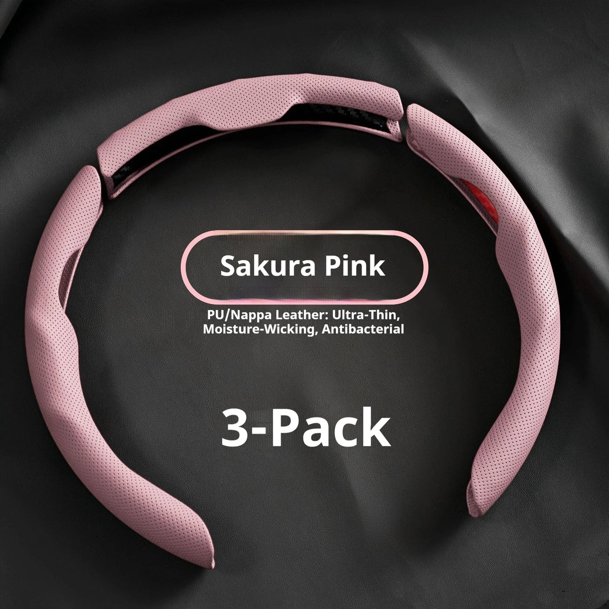 Car In Vehicle Nappa Leather Steering Wheel Cover Universal For Men And Women All Seasons Nonslip Sweatabsorbing Wearresistant