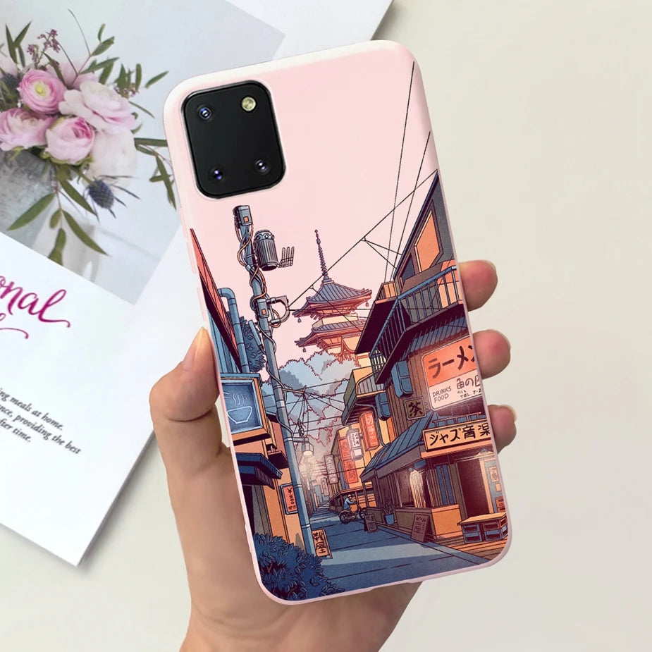 For Samsung Galaxy Note10 Lite Case SM-N770F 6.7'' Popular Candy Painted Cover Soft TPU Phone Case For Samsung Note 10 Lite Bags