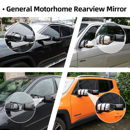 Car Extension Rear View Mirror Trailer Towing Mirror Clip-on Adjustable Towing Truck SUV Extension Dual Side View Wing Mirror
