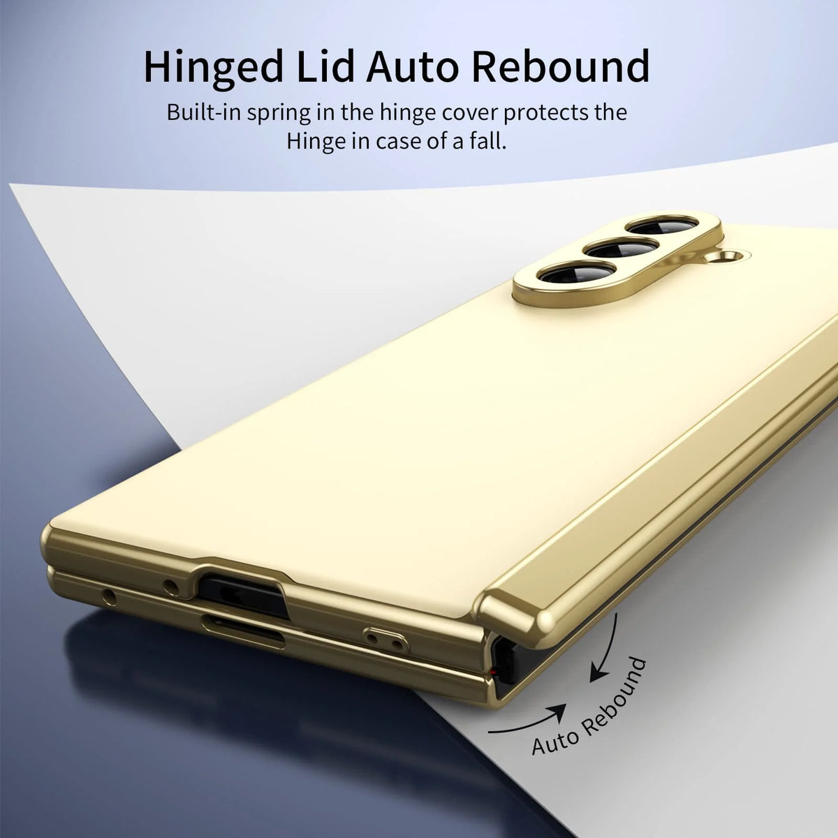 Leather Golden Border AG Matte Phone Case for Samsung Galaxy Z Fold 7 with Steel Film Hinge Protection Cover for Fold 7 6 5 4 3