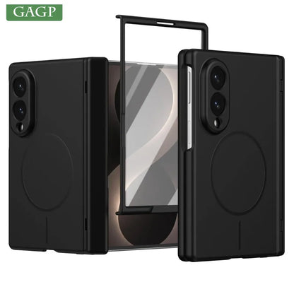 For Samsung Z Fold 8 Magsafe Case Built-in Screen Protector Skin Feel PC Full Body Cover for Samsung Galaxy Z Fold 8 Fold8 Cases