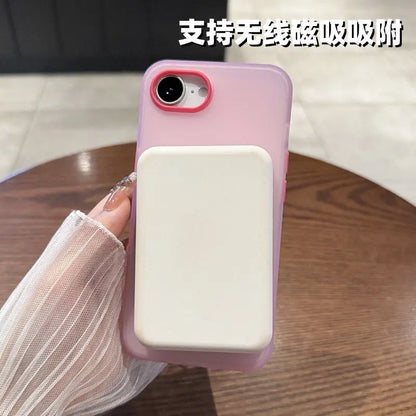 For iPhone 17E 16E Case New Candy Fruit Magnetic Skin-absorbing PC Cover For iPhone 17e Wireless Charging Funda