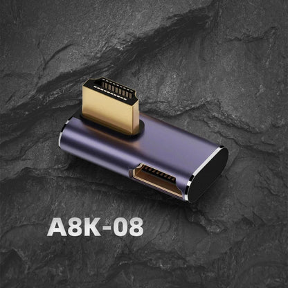 8K HDMI-compatible 2.1 Cable Connector Adapter 270 90 Degree Angle 2 Pieces Male To Female Converters Cable Adaptor Extender 3D