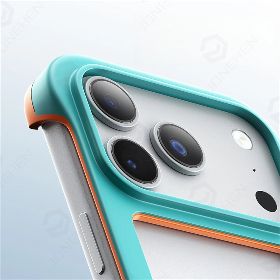 Candy Color TPU Bumper 17pro Case Silicone Shockproof Frame Case For iPhone 12 13 Mini Air 14 15 16 17 18 Pro Max No Back Cover