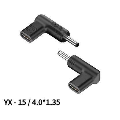 Laptop Power Adapter Connector Dc Plug USB Type C Female to Universal Male Jack Converter for Hp Dell Asus Acer Lenovo Notebook
