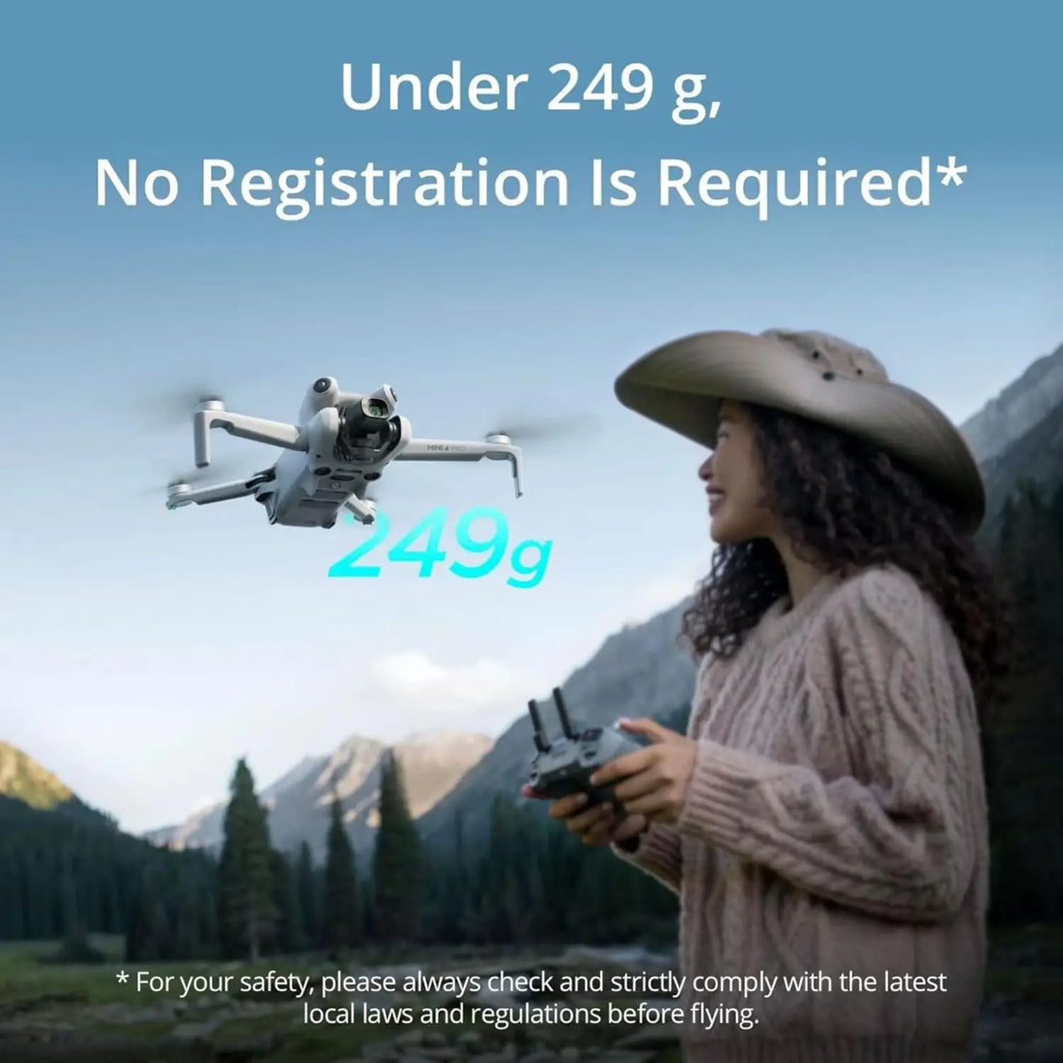 Open Box-DJI Drones Mini 4 Pro (DJI RC-N2), Drones with Camera for Adults 4K, Under 0.549 Lbs/249 g, 34 Mins Flight Time, 20km Max Video Transmission Distance, Omnidirectional Vision Sensing, Mini Drone for Beginners