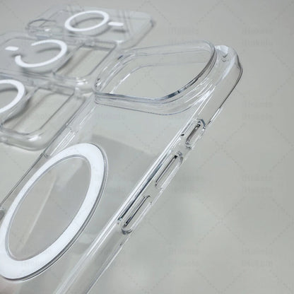 Original Magnetic Clear Case For iPhone 17 16 15 14 13 12 Pro Max Camera Control Transparent Cover For Magsafe Wireless Charging