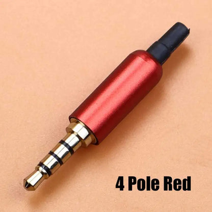 1pcs 3.5mm Mono Stereo Headphone Plug DIY 2 3 4 Pole Male Audio Adapter 3.5 Speaker Earphone Jack AUX Solder Wire Connector