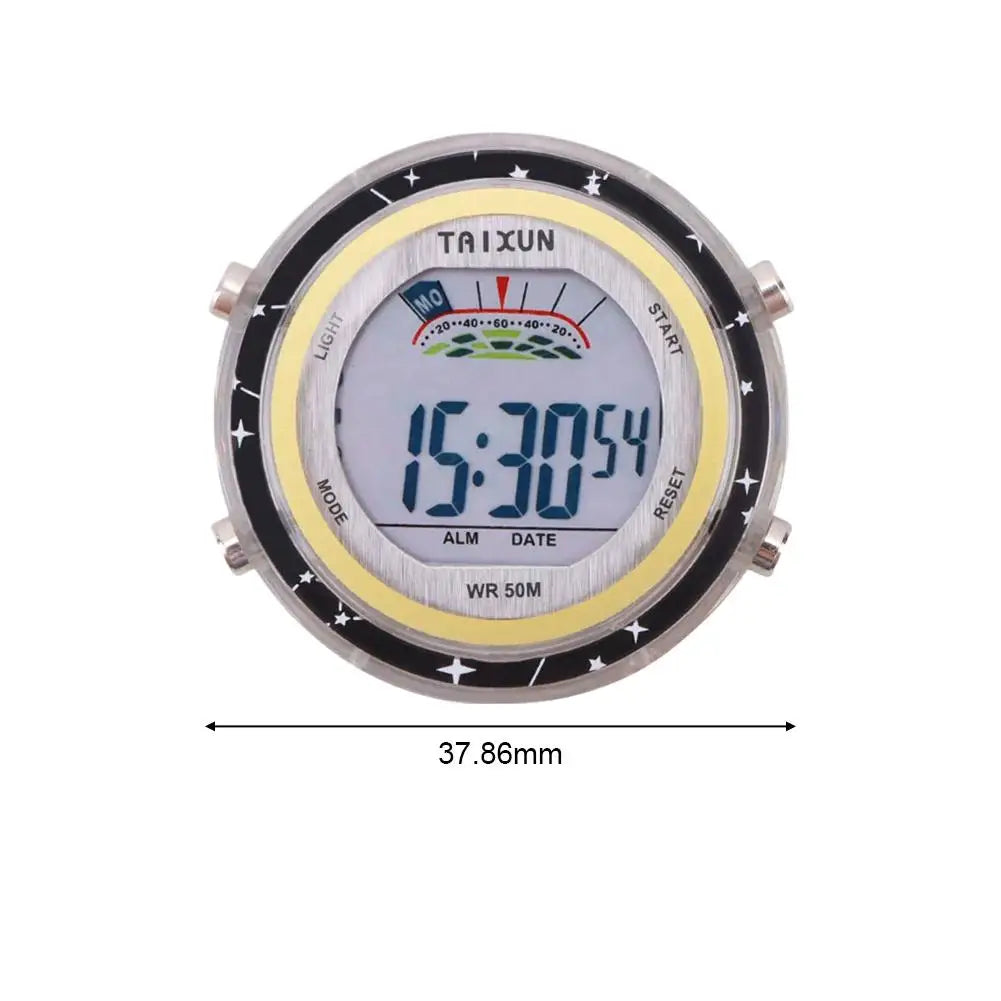 Motorcycle Digital Clock Waterproof Motorbike Stick-on Dashboard Car Clock Car Stick-On Mini Watch For Dashboard Boat Bike