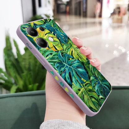 Monstera Deliciosa Phone Case For Xiaomi Redmi Note 14 13 12 12S 11 11S 10 10S 9 9S Pro Plus 4G 5G Liquid Silicone Cover