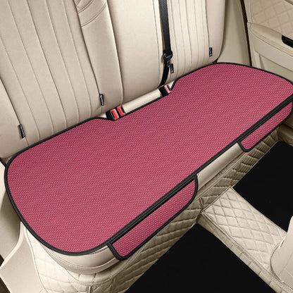 Universal Breathable Car Seat Cushion Ice Silk Non-slip Rear Seat Cushion Wear-resistant Solid Color Auto Protector Mat Pad