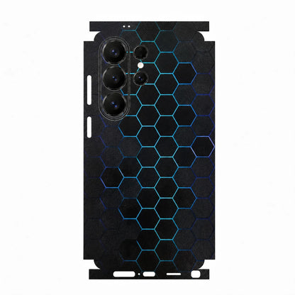 Full Coverage Faux Leather Back Skin for Samsung Galaxy S26 S25 Ultra Plus S24 S23 Full Wrap Anti Scratch Rear Film Sticker