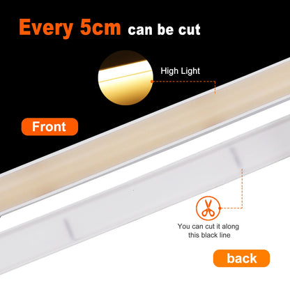 Tuya Wifi Smart LED Strip Light 12V 24V Dimmable Flexible COB LED Tape 320LED High Linear Light Waterproof COB Led Light 0.5-15m