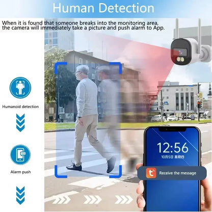 Tuya 5MP Bullet Camera Outdoor 5G Wifi Security Protection Support Onvif Auto Tracking Two Way Audio CCTV Wireless Surveillance