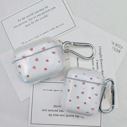 Trendy Heart Pattern Earphone Case for AirPods Pro3/Pro2/Pro Headphones Cover For AirPods 4/3/2/1 Shockproof Protective Cover