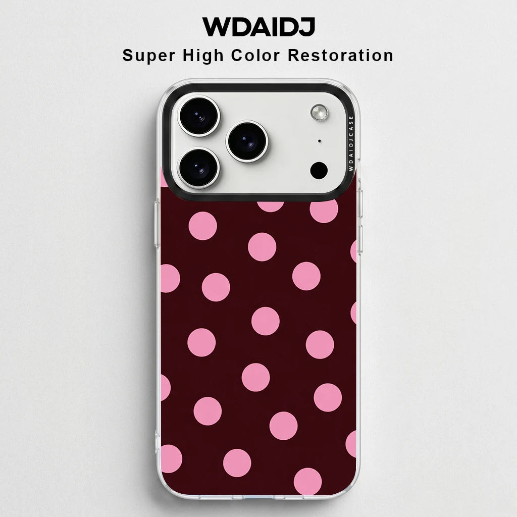 Playful Classic Polka Dot Pattern Phone Case For iPhone 13 14 15 16 17 Eye Catching Sweet Design