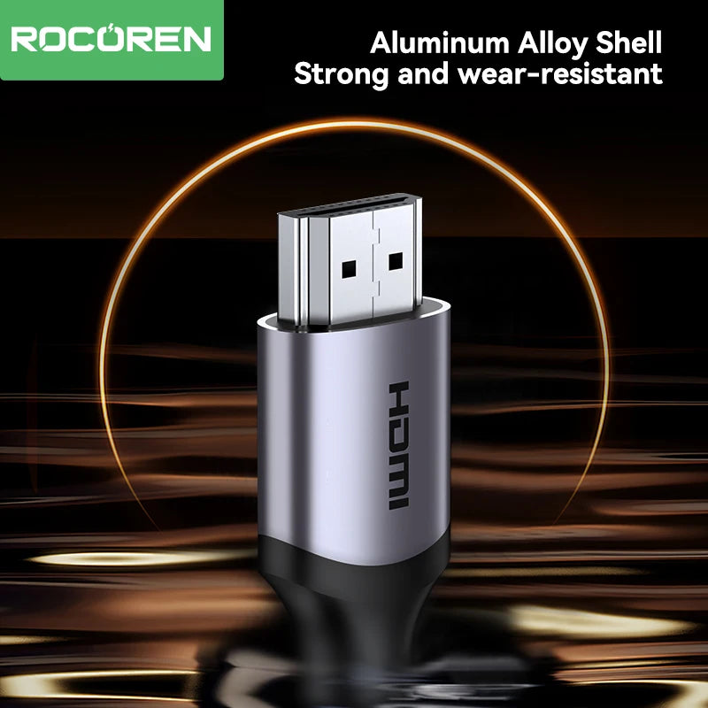 Rocoren 4K HDMI Cable Male to Male HDMI 2.0 Cable High Speed 4K@60HZ 2K@144HZ 18Gbps For PS5/PS4 Xbox Fire TV Compatible with PC