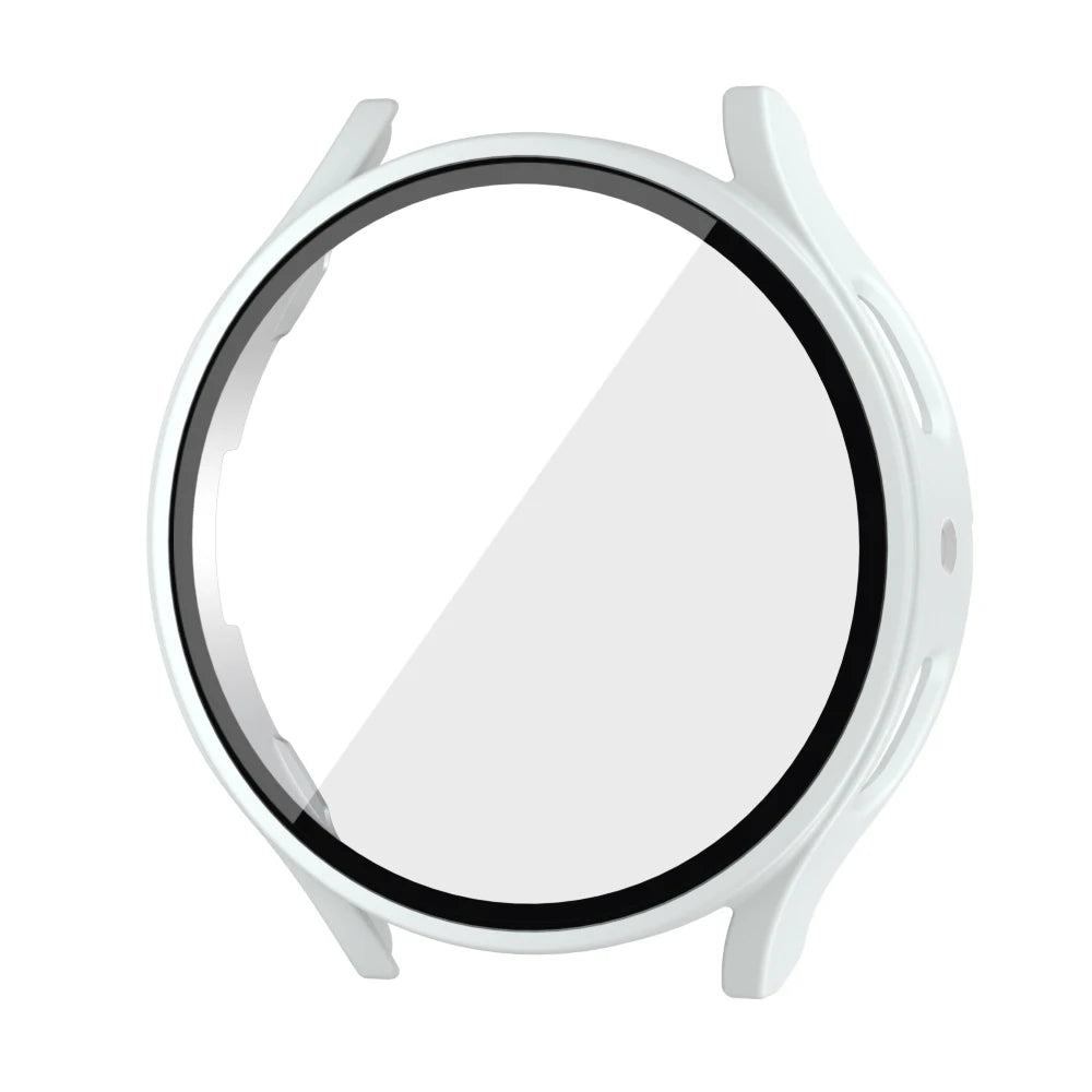 for Samsung Galaxy 4 5 6 7 44mm 40mm tempered glass+PC fully covered protective watch case, shock and scratch resistant