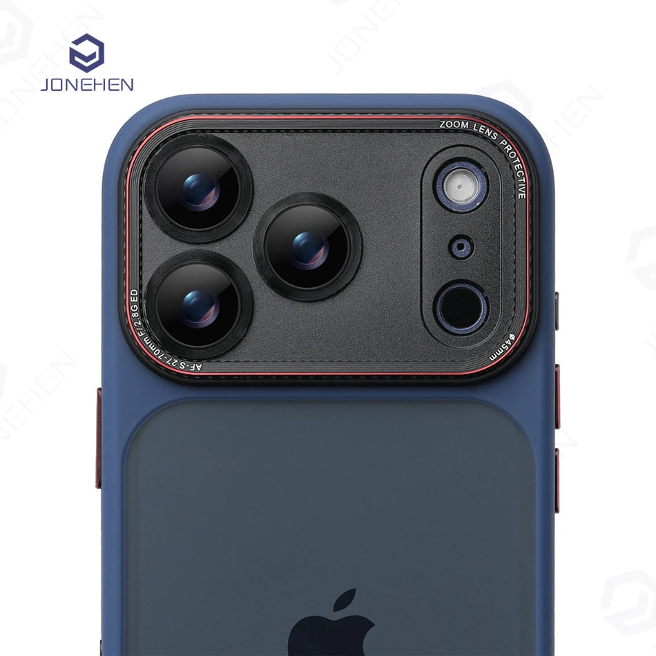 New Silicone Bumper Translucent Case For iPhone 17 18 Pro Max Orange Camera Lens Protection Shockproof Matte Clear Back Cover