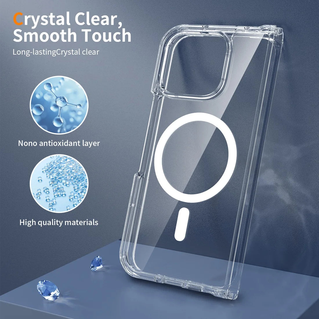 For Pixel 11 Pro Fold Clear Phone Case, Compatible with MagSafe Drop Protection Cover for Google Pixel 11 Pro Fold
