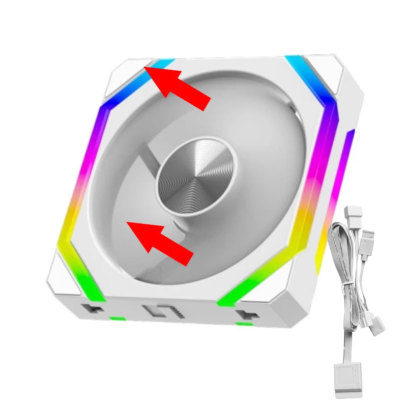 JUMPEAK CS120 ARGB Cooling Fan 360mm 240mm Modular Stackable Splicing Silent 120mm RGB Fans Kit For Gaming PC Case Water Cooler