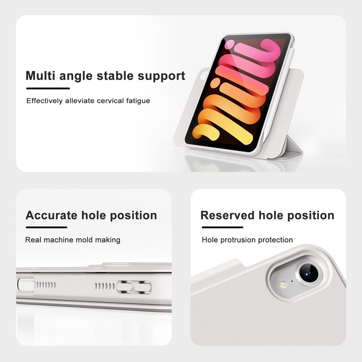RBP For iPad Pro 11 13 inch Magnetic Case,For iPad Air 11 Air4/5 10.9 Mini6 10.2 9th 8th 7th Gen Rotate 360°Detachable Back Case