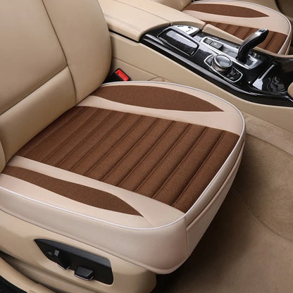 Car Seat Cover Flax Cushion Seasons Universal Breathable For Most Four-Door Sedan&SUV Ultra-Luxury Car Seat Protection