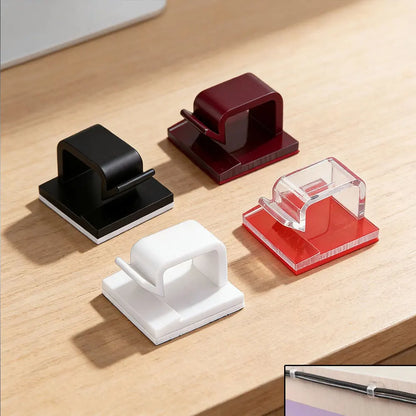10Pcs Car Interior Auto Fastener Cable Organizer USB Winder Desktop Tidy Clips Management Wire Holder for Mouse Cord Accessories
