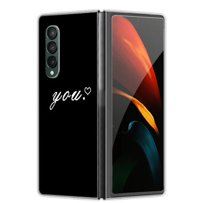 Case For Galaxy Z Fold 7 6 5 3 4 2 Transparent Hard Folding Luxury Painted For Samsung Z Fold 7 Fold Special Fold2 Clear Cover