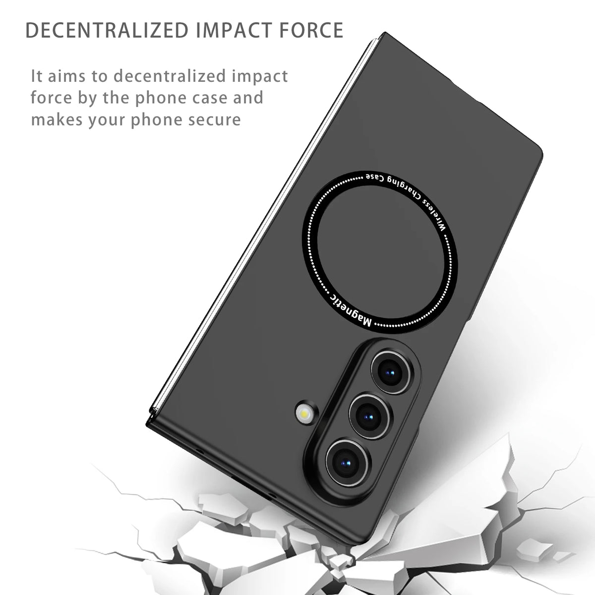 Anti-Fingerprint Plain Black Case for Samsung Galaxy Z Fold 8 Ultra 5G Fold8 Fold7 Fold 7 6 5 4 3 Fold6 Fold5 Fold4 Fold3
